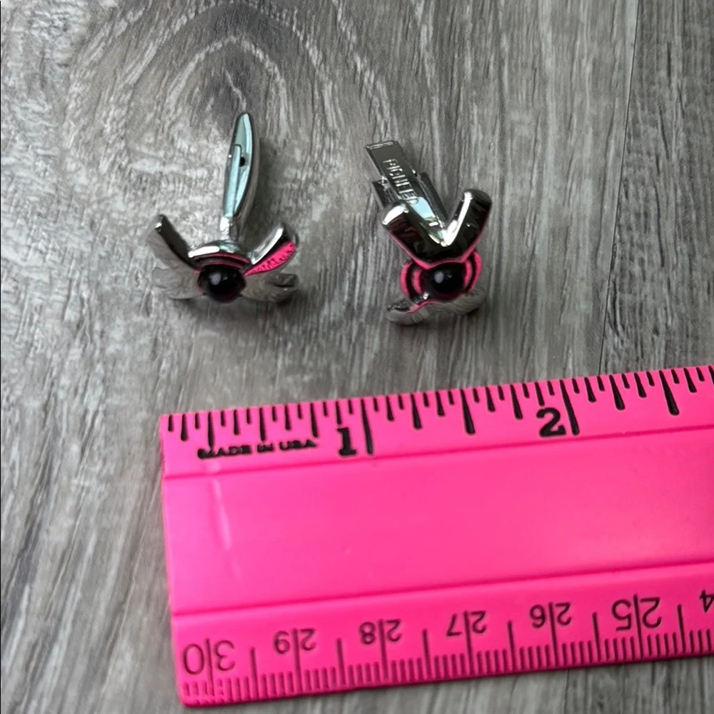 PIONEER Silver and Black Modern Cuff Links